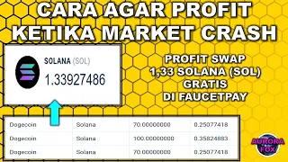 PROFIT 1,33 SOLANA (SOL) GRATIS DARI SWAP CRYPTO DI FAUCETPAY !! CARA AGAR TETAP PROFIT SAAT CRASH !