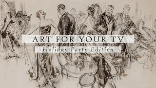 Vintage Holiday Party Art For Your TV | Vintage Art Slideshow For Your TV | TV Art | 4K | 2Hrs