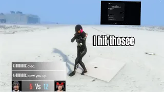 This BARCODE Called me out in a 1v1 and couldnt take my SNIPES|Grand Theft Auto Online