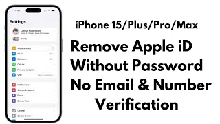 How To Remove Apple iD From iPhone Without Password ! iPhone 15/Plus/Pro/Max Remove Apple iD  2024