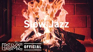 Slow Jazz: Relax Winter Jazz Cafe Piano with Fireplace Sounds for Warm Mood