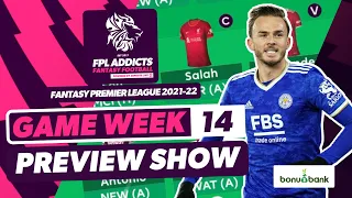 FPL GAME WEEK 14 | PREVIEW SHOW | Fantasy Premier League | FPL Tips 2021/22