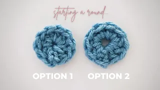 How to Crochet in the Round: Starting Methods: Magic Ring, Chain Method