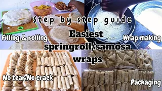 HOW TO MAKE THE EASIEST SPRINGROLL/SAMOSA SHEETS... recipe gives more wraps with less ingredients