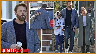 Ben Affleck takes cigarette break while Jennifer Lopez shops with son | Ben Affleck | Jennifer Lopez