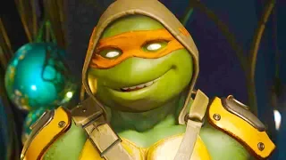 Injustice 2 PC - All Super Moves on TMNT Michelangelo Look of Manhattan Costume 4K Ultra HD Gameplay