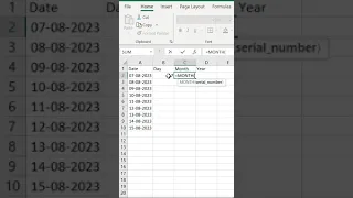 Excel Interview Question Day Month Year in Excel #exceltips #exceltutorial #msexcel #shorts🔥🤩