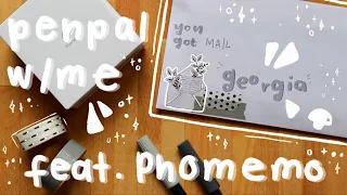 real time penpal with me — black & white aesthetic — w/Phomemo