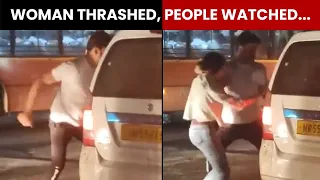 'They Argued & Then...' Delhi Man Assaults Woman On Busy Delhi Road, Onlookers Record Video #newsmo