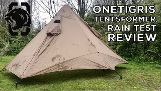 OneTigris TENTSFORMER Military Poncho Rain Test & Review