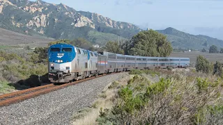 (4K) Trains along Union Pacific's Coast Line