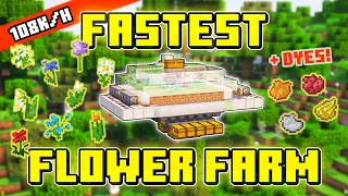 FASTEST Flower/Dye Farm In Minecraft Bedrock Tutorial