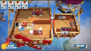Overcooked 2 Level 1-5 4 stars. 3 players co-op