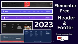 Elementor Custom Header & Footer 2023 /Elementor Header and Footer plugin Tutorial 100% FREE Method