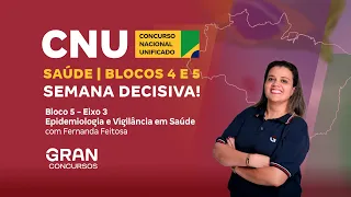 Concurso Nacional Unificado - Semana Decisiva! Bloco 5 Eixo 3 - Epidemiologia e Vigilância em Saúde