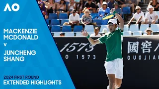 Mackenzie McDonald v Juncheng Shang Extended Highlights | Australian Open 2024 First Round