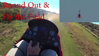 Gyrocopter, Flies Field Low & Slow, Lands on Far End, PIP