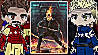 Avengers React to Ghost Rider || Johnny Blaze || Gacha React