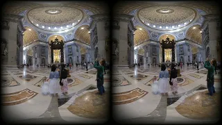 VR180 3D St Peter's Dome inside (in Vatican) | Rom 2022 (real 3D)  | VR180 3D VIDEO