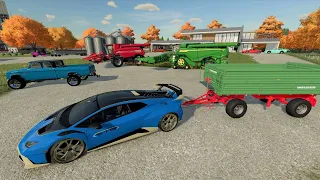 Using Lamborghini to harvest corn before huge storm | Farming Simulator 22