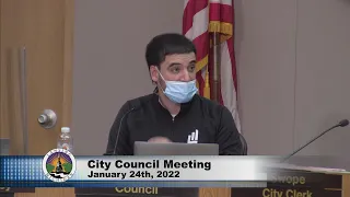 January 24th, 2022 City Council Meeting
