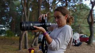 Семейная фотосъемка в осеннем лесу