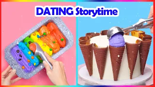 😍 DATING Storytime 🌈 Satisfying Rainbow Ice Cream Cake Decorating For Weekend