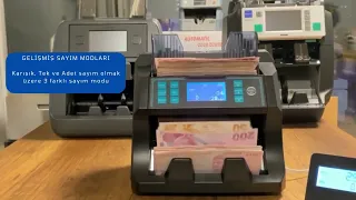 Bill Counter Platinum Mix Banknot Sayma Makinesi, 4 Ülke Para Birimini Sayar, SahteBanknot Yakalar