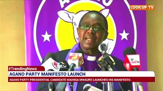 Agano Party Presidential Candidate Waihiga Mwaure launches manifesto