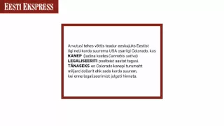 Kanep legaliseeriti tänaseks (Eesti Ekspressi reklaam)