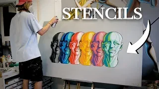 Multi-Layered Stencil Tutorial - Massive Canvas Project!