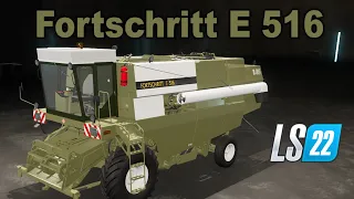 Fortschritt E 516 auf der Old Stream Farm LS22 - 1,7 Hektar Sorgumhirse geerntet von ORT