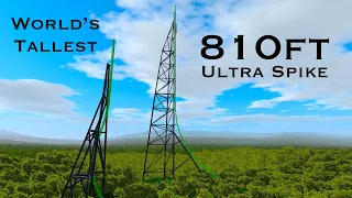 Pulse | 810ft Intamin Ultra Spike | World's Tallest Coaster | NoLimits2 + FVD++ | Coaster 36