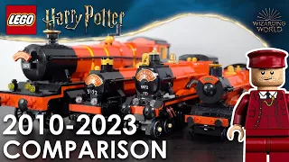 LEGO Hogwarts Express Comparison (2010 vs 2018 vs 2022 vs 2023)