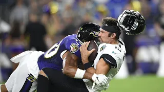 NFL Helmets Getting Knocked Off | BIG HITS