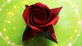 Оригами Роза Masahiro Ichikawa. Как Сделать Розу. Цветы Из Бумаги. Origami Rose