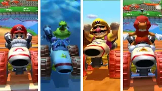 Mario Kart 7 - All Characters Losing Animations (7th Place)