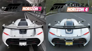 Forza Horizon 5 VS Forza Horizon 4 Koenigsegg Jesko Sound Comparison