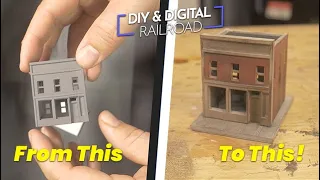 Paint and Weathering a 3D Printed Model Railroad Building:  Detailing Building 2