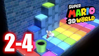 Super Mario 3D World - 2-4 Really Rolling Hills - All Stars & Stamp 100% Gameplay Walkthrough