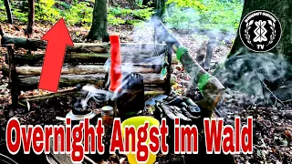 Angst im Wald: 😱 Bushcraft Solo Overnight