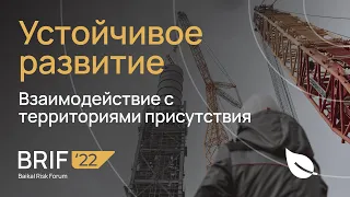 BRIF'22 Устойчивое развитие. Взаимодействие с территориями присутствия