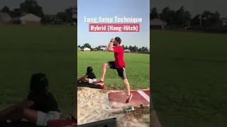 Long Jump Technique || Hybrid (Hang - Hitch Kick) #trackandfield #longjump