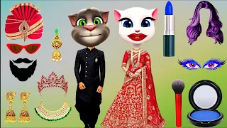 Billu Dulha and Dulhan ka Funny Makeup Wala Comedy video Talking Tom Colour Cat