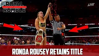 RONDA ROUSEY VS SASHA BANKS RAW WOMENS CHAMPIONSHIP MATCH (WWE ROYAL RUMBLE 2019 RESULTS)