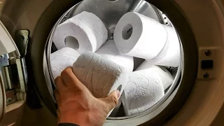 Experiment - Toilet Paper - in a Washing Machine - Centrifuge