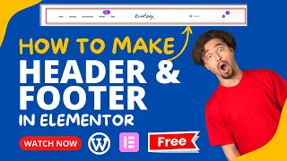 How to create header and footer with Elementor 2024 | Free Version!