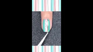 1 Minute Nail Art #21 | 🌟 Beautiful Nail Design | Shell Flakes 🌟 #shorts #dansnails