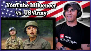 US Soldier reacts to Michelle Khare tries the Army