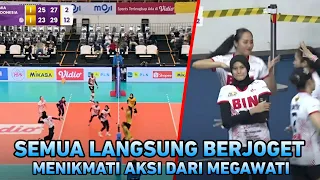 Semua Langsung Joget Melihat Back Attack Mega😱⁉️Reaksi Pemain BIN Melihat Ganasnya Spike Megawati